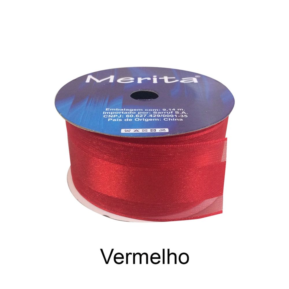 Fita Organza Cetim Merita 9,14 Metros 38mm / nº 9 - Ref:. FOC-1051/ 38