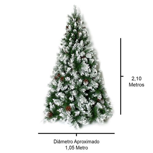 Árvore de Natal Finlândia 210cm Ref: PF210-834T - reidoarmarinho
