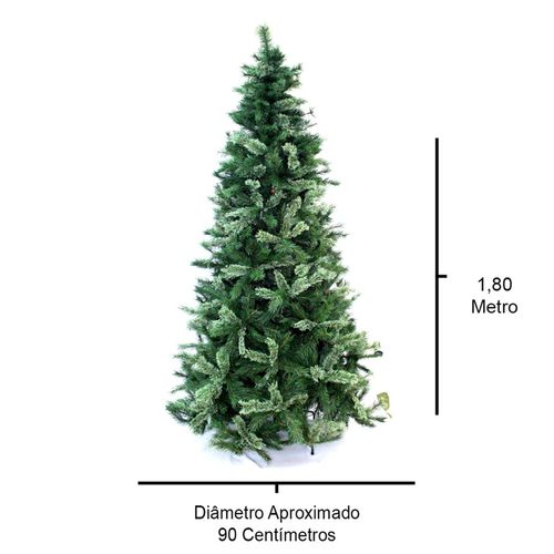Árvore de Natal Glacial Slim 180cm Ref: PGS180-758T - reidoarmarinho
