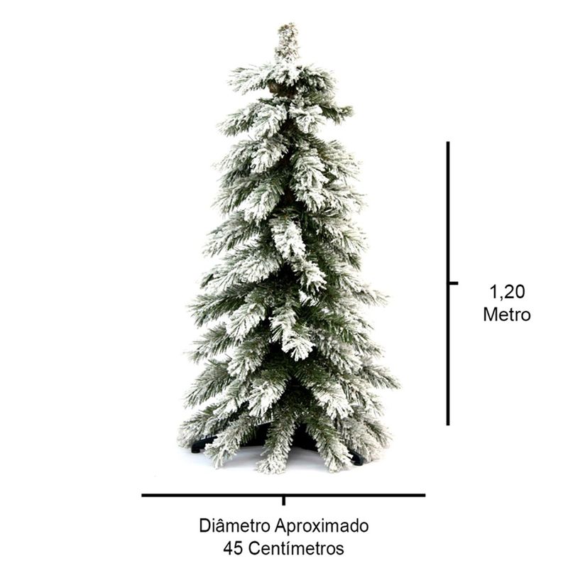 Árvore de Natal Snow Slim 120cm Ref: PSS120-117T - reidoarmarinho
