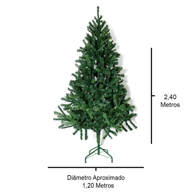 Árvore de Natal Alemã 240cm Ref: AA240-1052T - reidoarmarinho