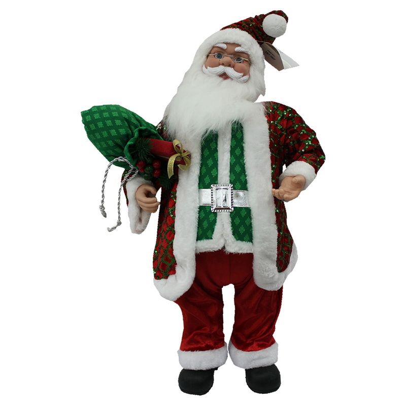 Papai Noel Musical com Roupa e Cajado Pilha