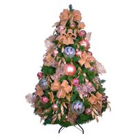 Árvore de Natal Nevada com Cerejas e Pinhas 838 Galhos 1,80m